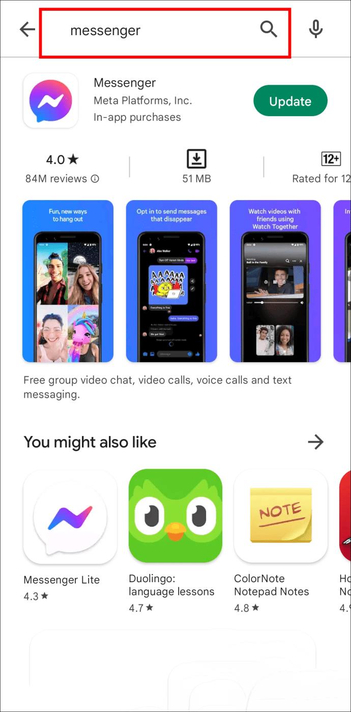 Javítás: A Messenger üzeneteit nem kézbesítettük