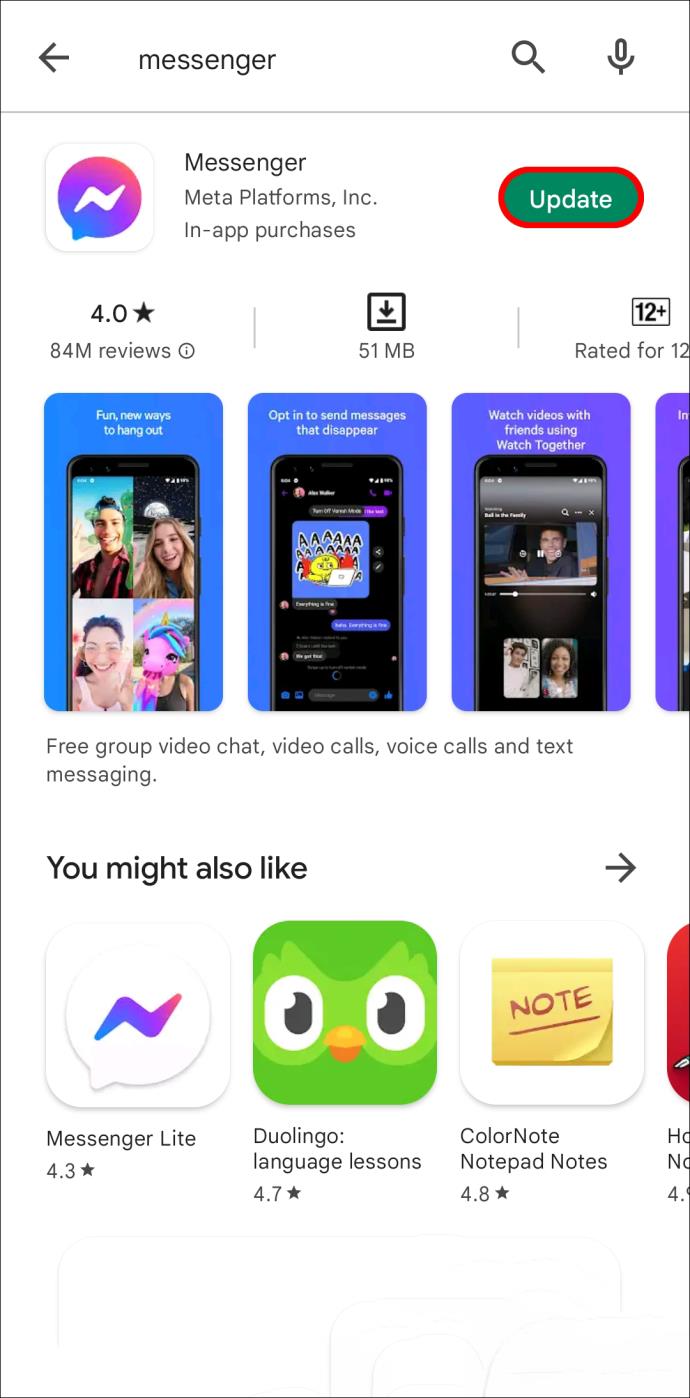 Javítás: A Messenger üzeneteit nem kézbesítettük