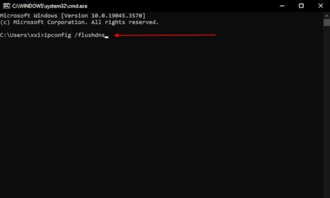 DNS flush-kommando i CMD Windows