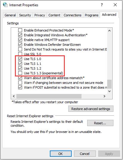 enable TLS