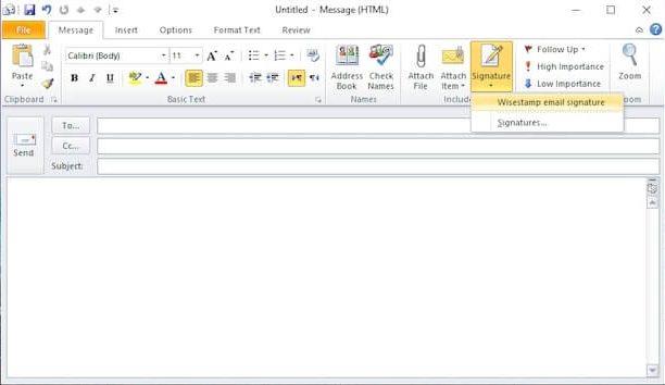 Kako dodati više potpisa u Outlook 2007 i 2010 - 1. korak