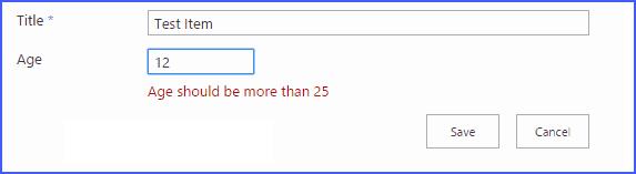 примери за онлайн валидиране на колони на sharepoint