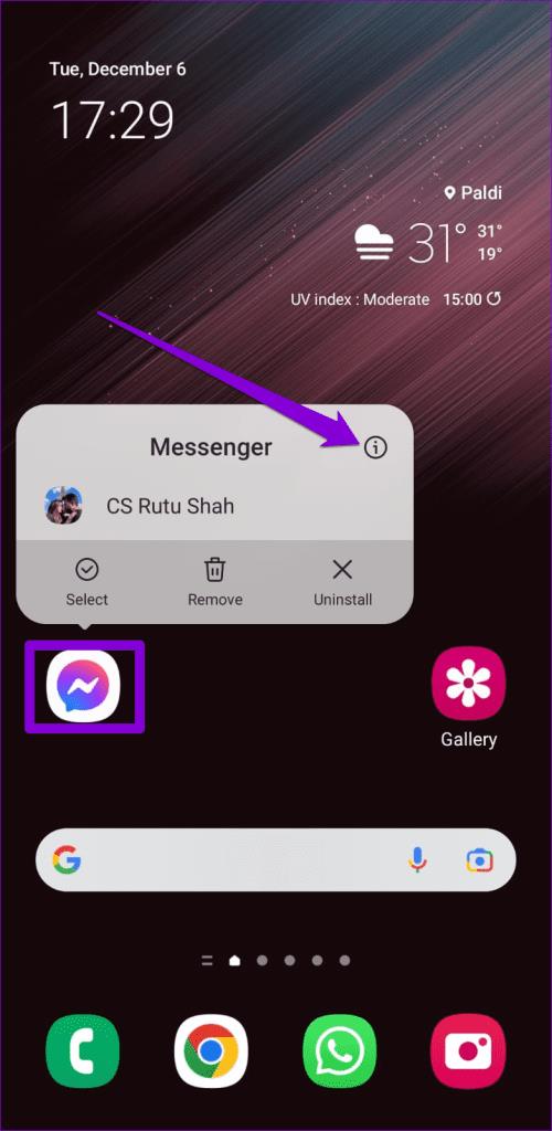 Informace o aplikaci Messenger