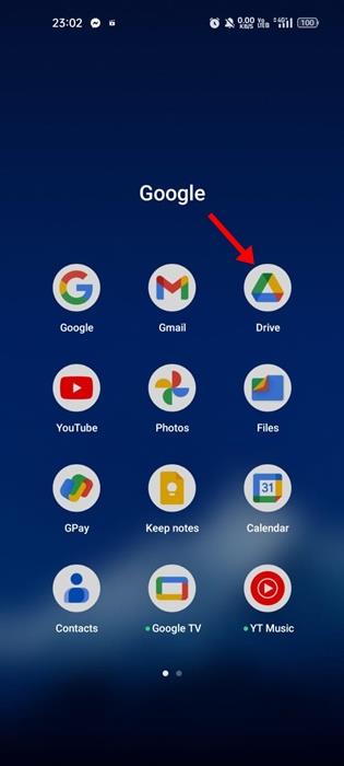 Google Drive alkalmazás