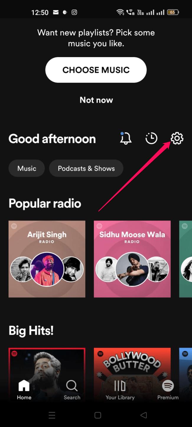 Logga in på Spotify-kontot igen