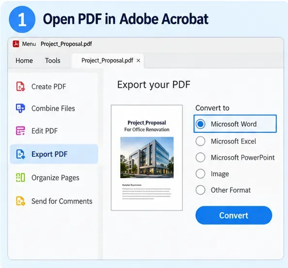 Miten muunnat PDF:n muokattavaksi Wordiksi menettämättä muotoilua